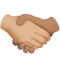 Handshake- Medium-Light Skin Tone- Medium Skin Tone emoji on Apple